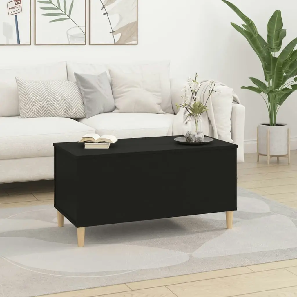 Coffee Table Black 90x44.5x45 cm Engineered Wood 819581