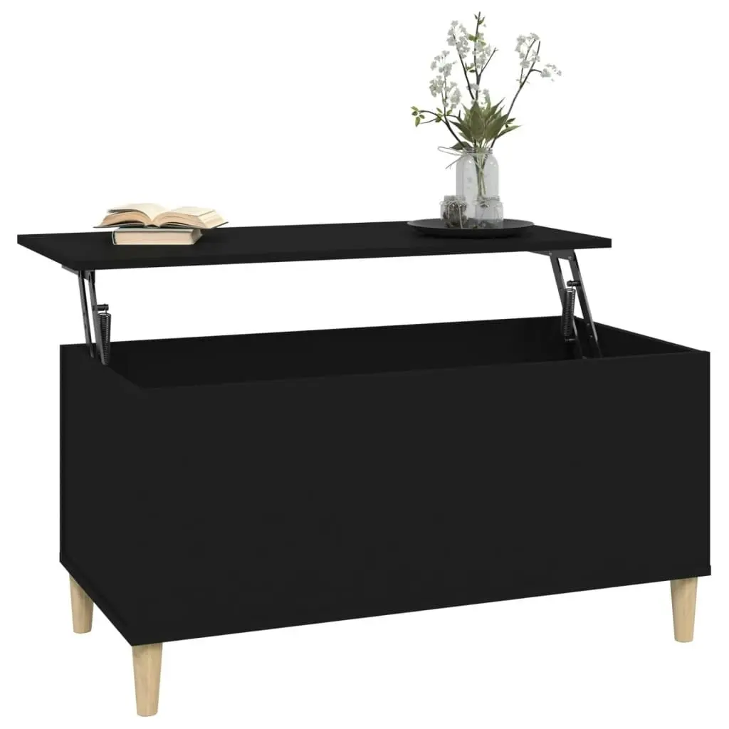 Coffee Table Black 90x44.5x45 cm Engineered Wood 819581