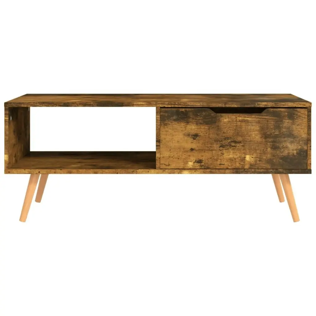 Coffee Table Smoked Oak 100x49.5x43 cm Engineered Wood 326794