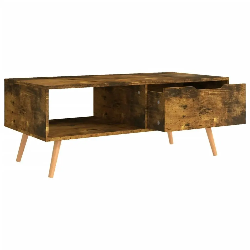 Coffee Table Smoked Oak 100x49.5x43 cm Engineered Wood 326794