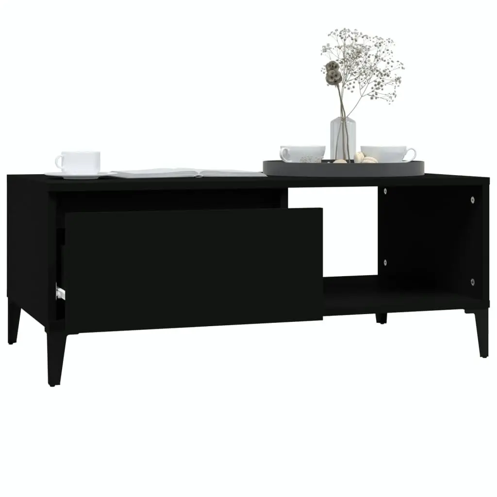 Coffee Table Black 90x50x36.5 cm Engineered Wood 821053