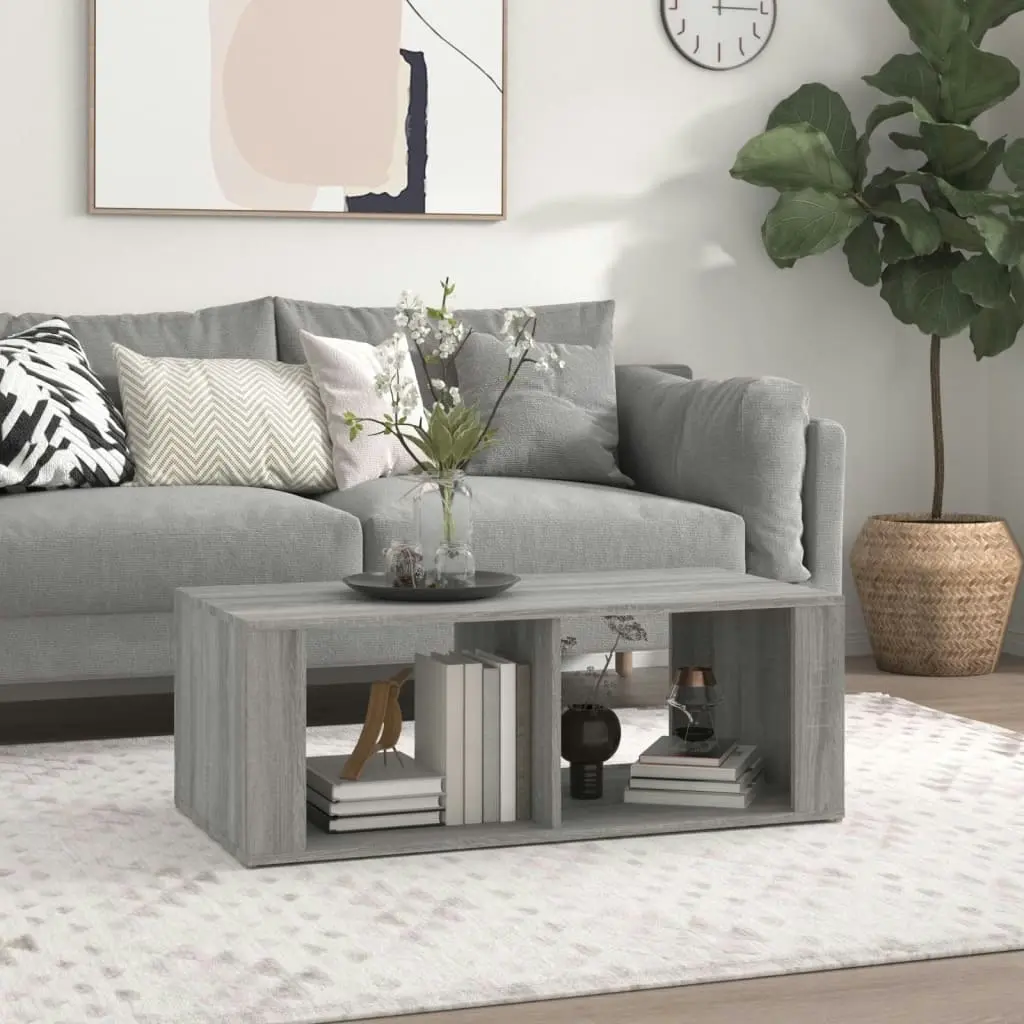 Coffee Table Grey Sonoma 100x50x36 cm Engineered Wood 816526