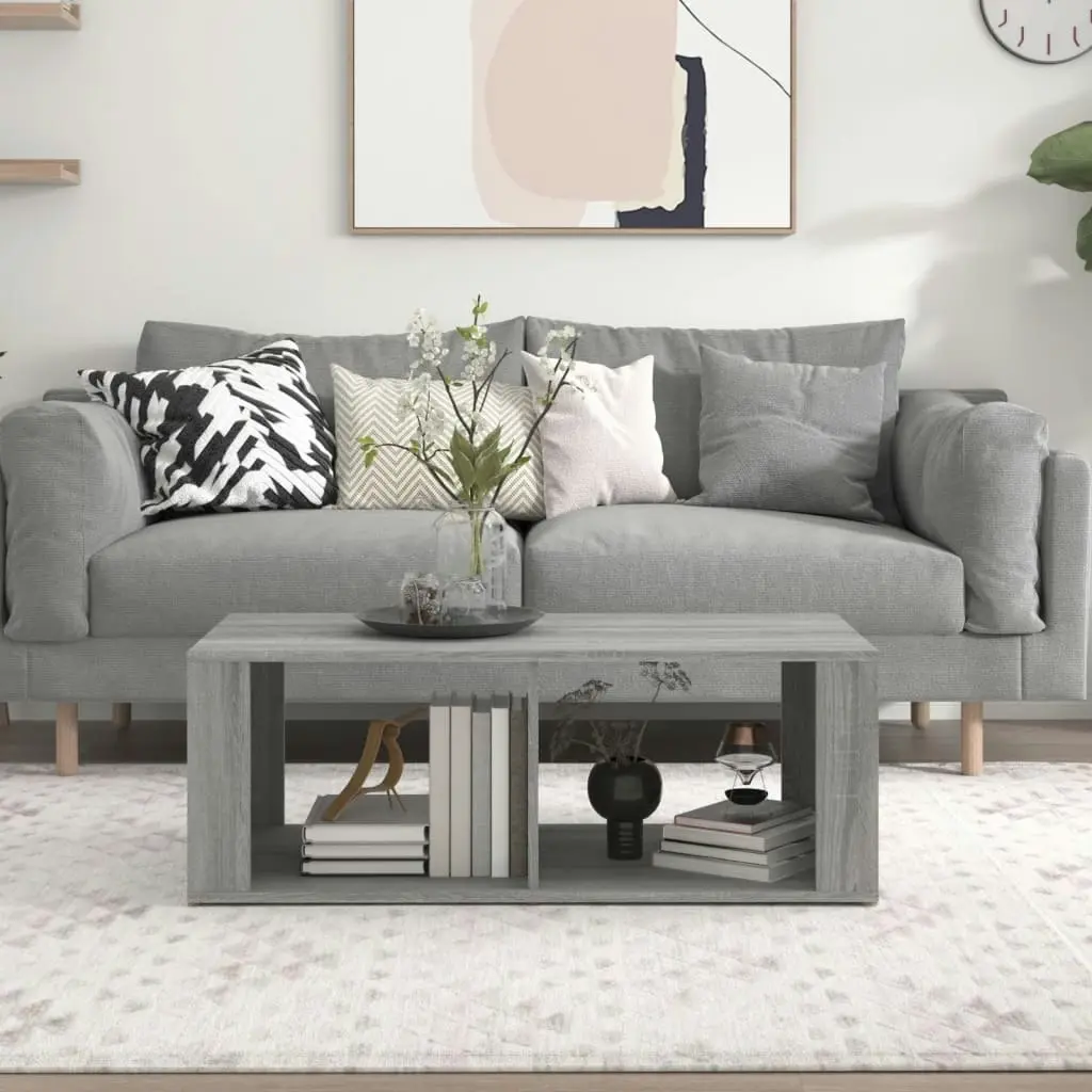 Coffee Table Grey Sonoma 100x50x36 cm Engineered Wood 816526