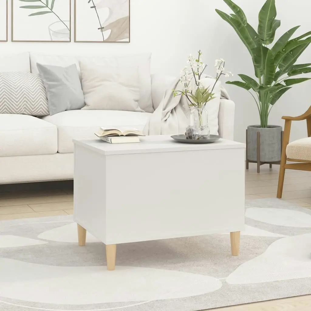 Coffee Table White 60x44.5x45 cm Engineered Wood 819564