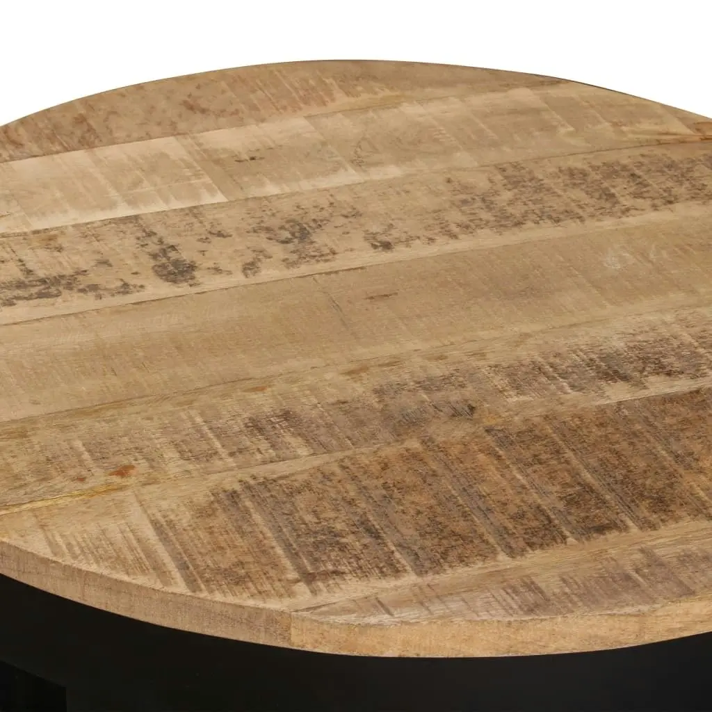 Coffee Table Solid Rough Mango Wood 60x40 cm 244673