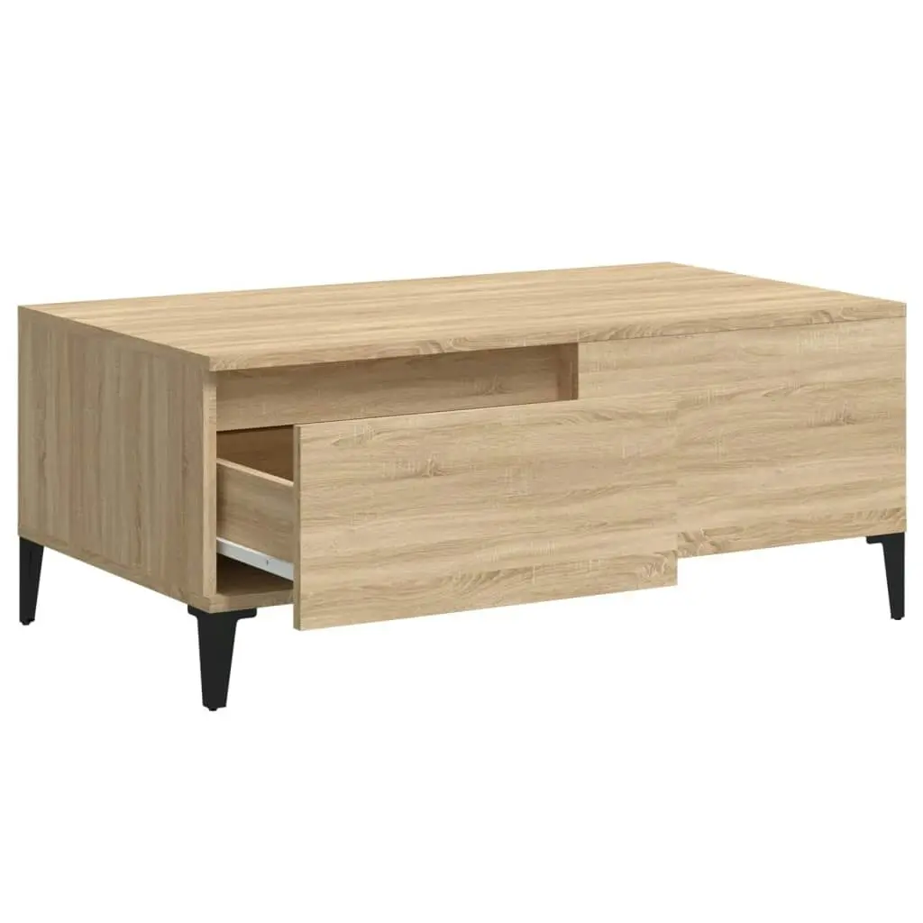 Coffee Table Sonoma Oak 90x50x36.5 cm Engineered Wood 821119