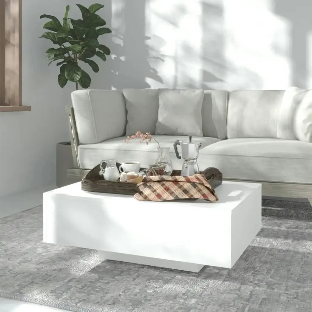 Coffee Table White 85x55x31 cm Engineered Wood 803380