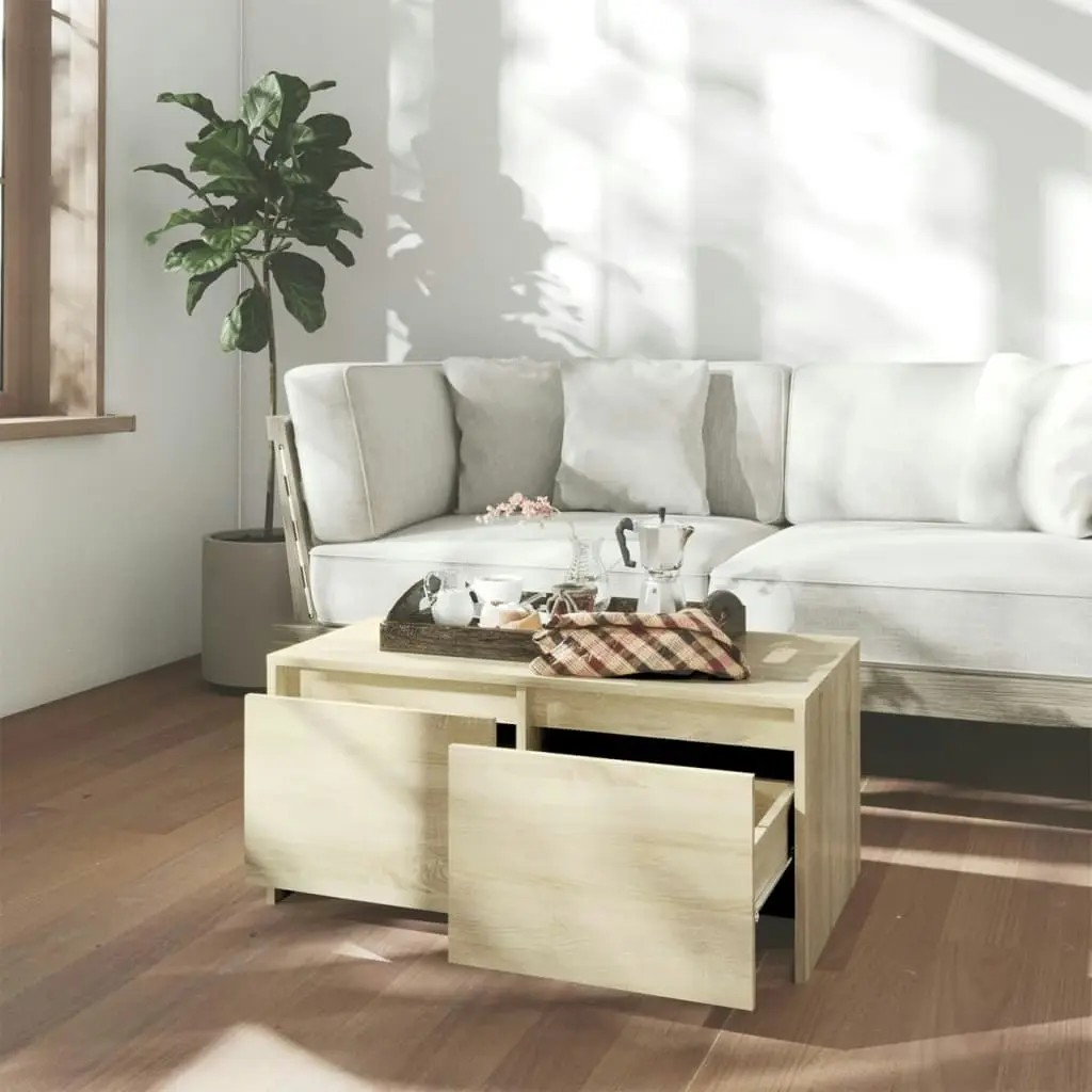 Coffee Table Sonoma Oak 90x50x41.5 cm Engineered Wood 809821