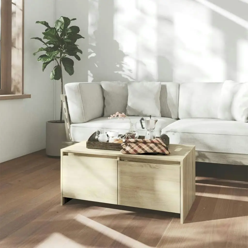 Coffee Table Sonoma Oak 90x50x41.5 cm Engineered Wood 809821