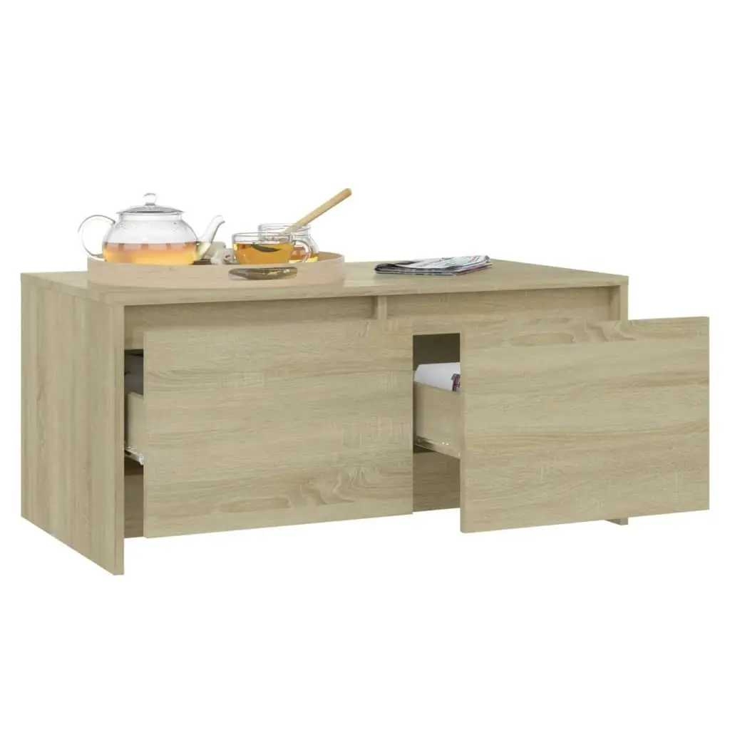 Coffee Table Sonoma Oak 90x50x41.5 cm Engineered Wood 809821