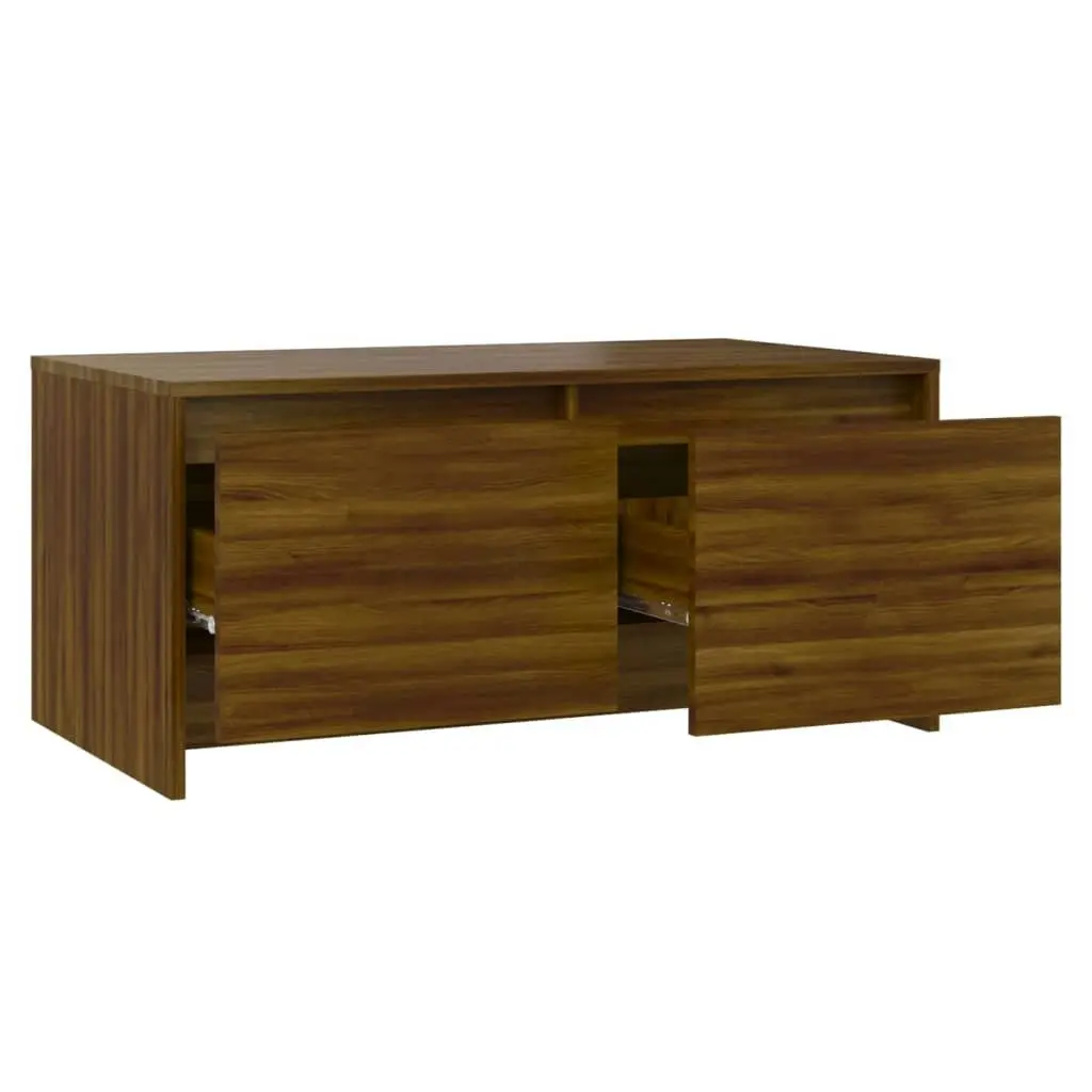 Coffee Table Brown Oak 90x50x41.5 cm Engineered Wood 813031