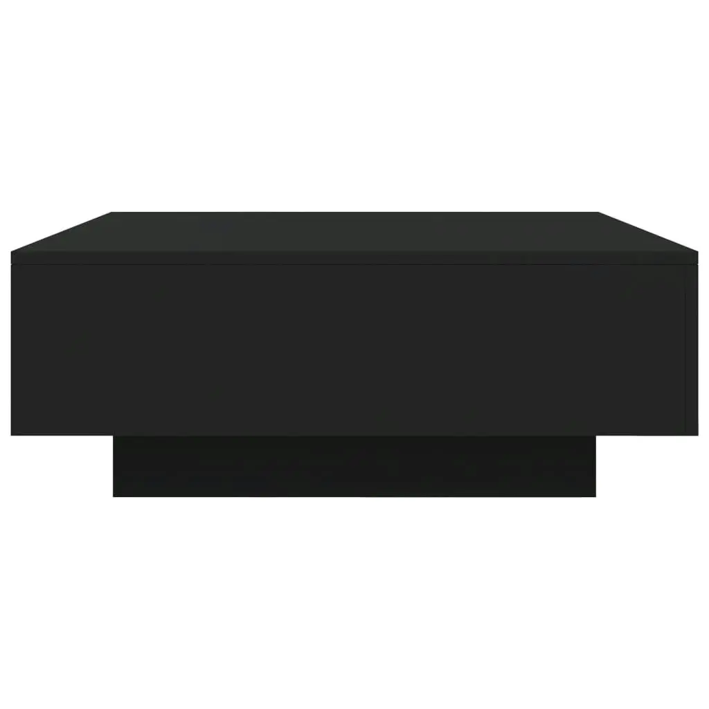 Coffee Table with LED Lights Black 80x80x31 cm 836589