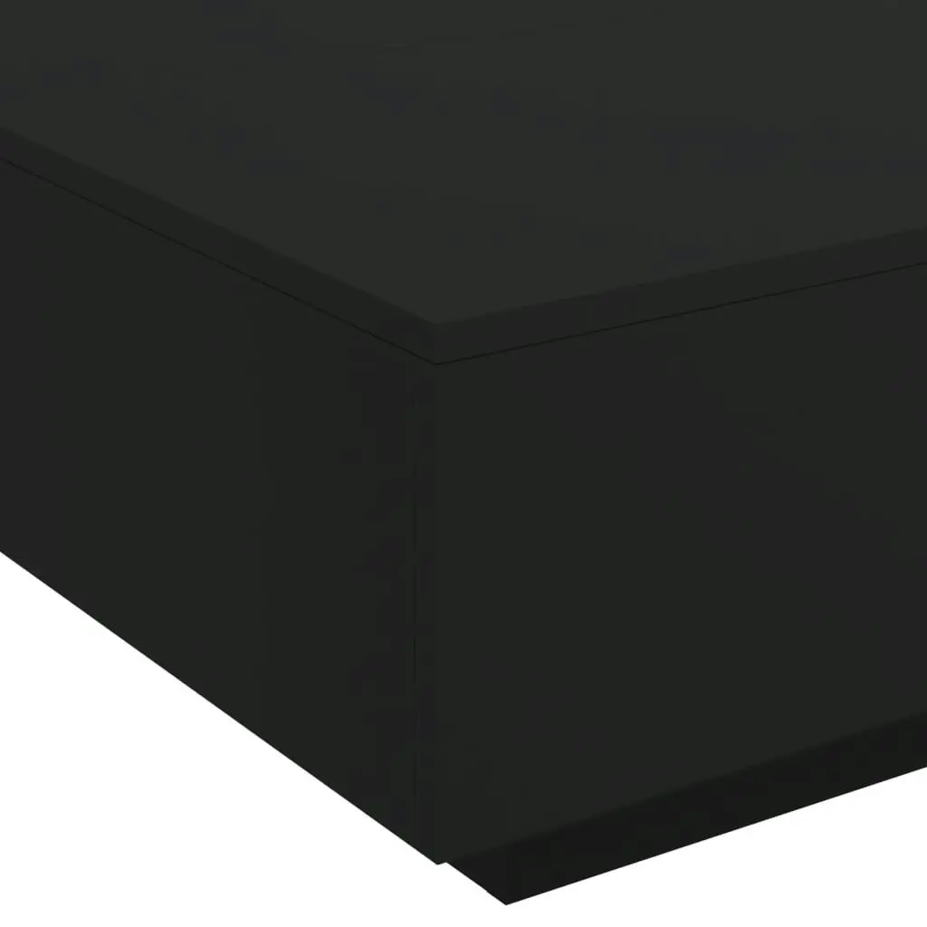 Coffee Table with LED Lights Black 80x80x31 cm 836589