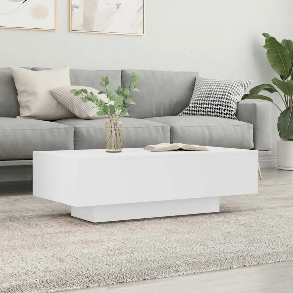 Coffee Table White 100x49.5x31 cm Engineered Wood 833889