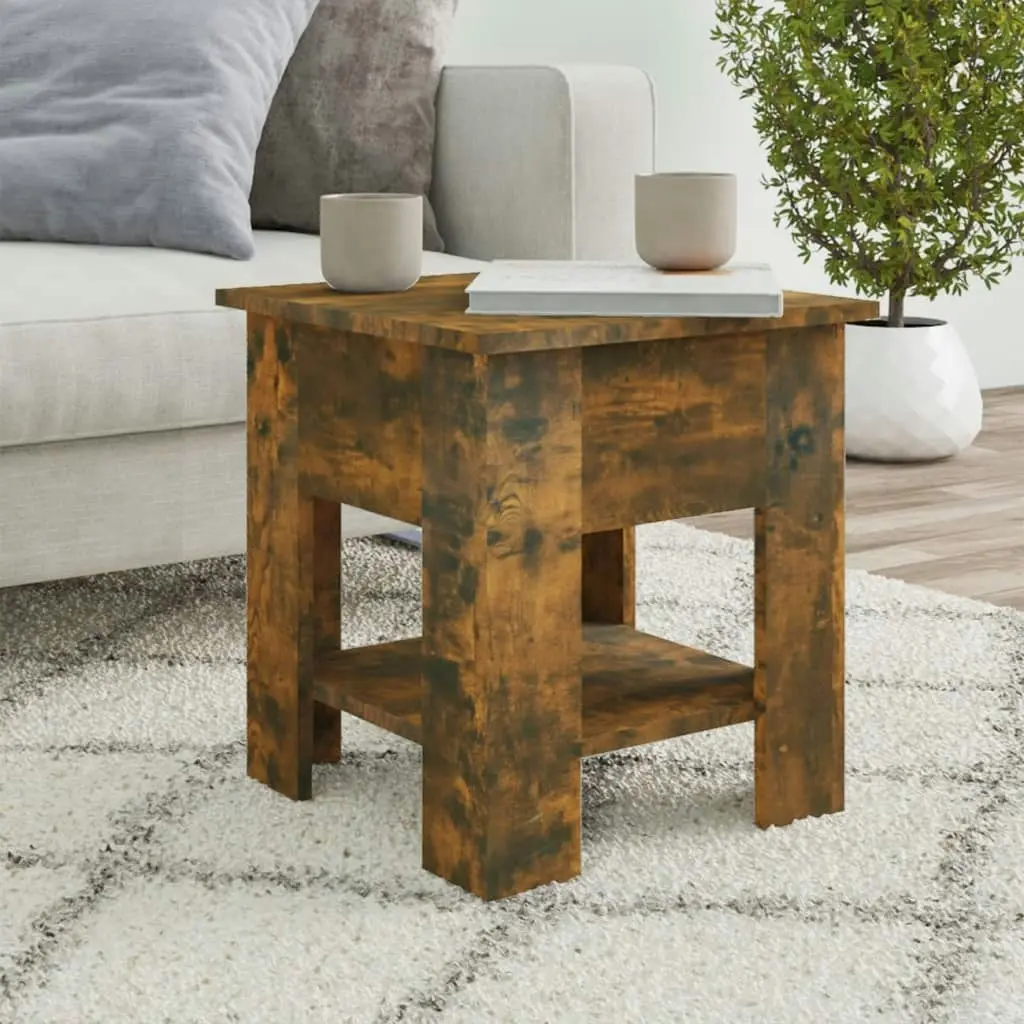 Coffee Table Smoked Oak 40x40x42 cm Engineered Wood 813080