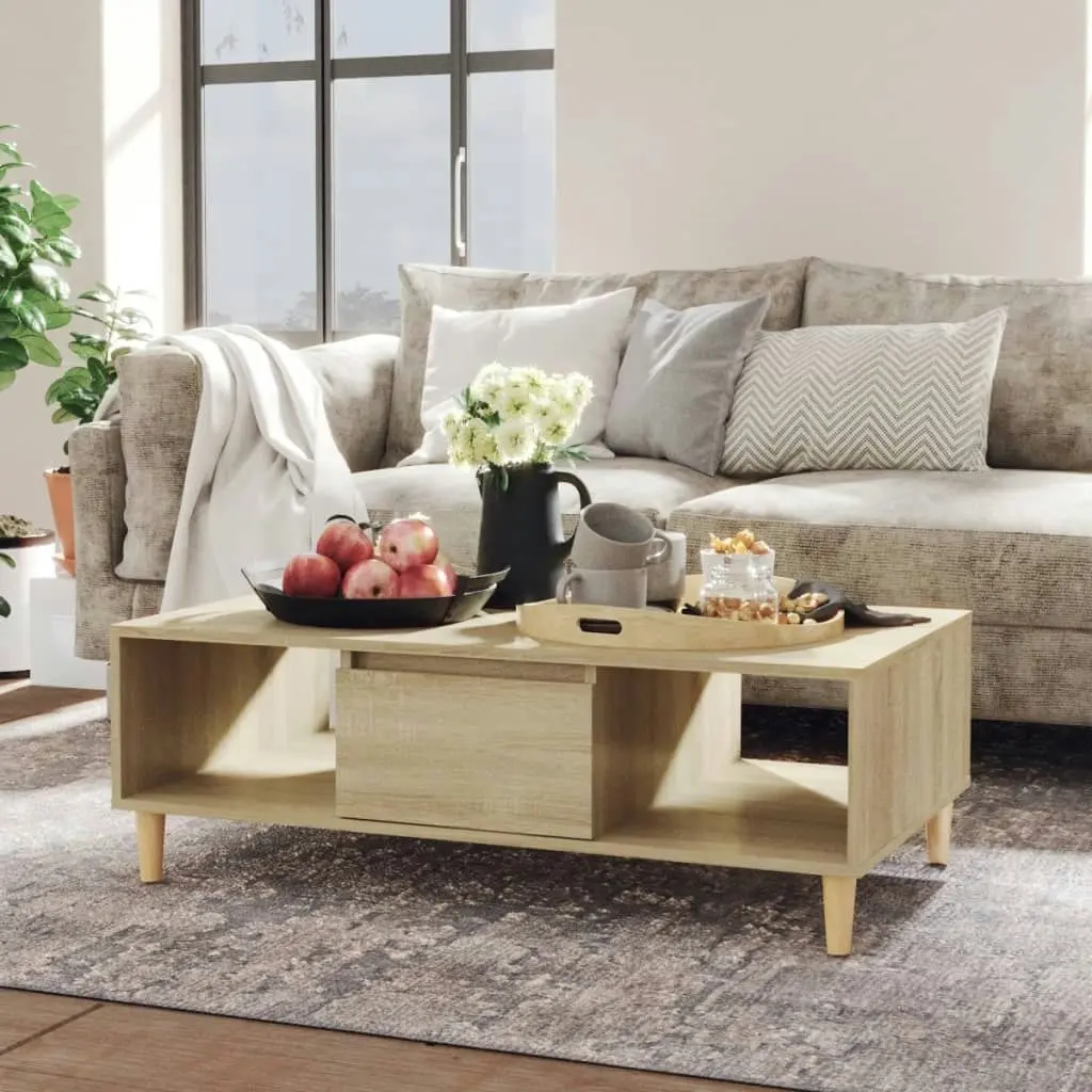 Coffee Table Sonoma Oak 103.5x60x35 cm Engineered Wood 806016