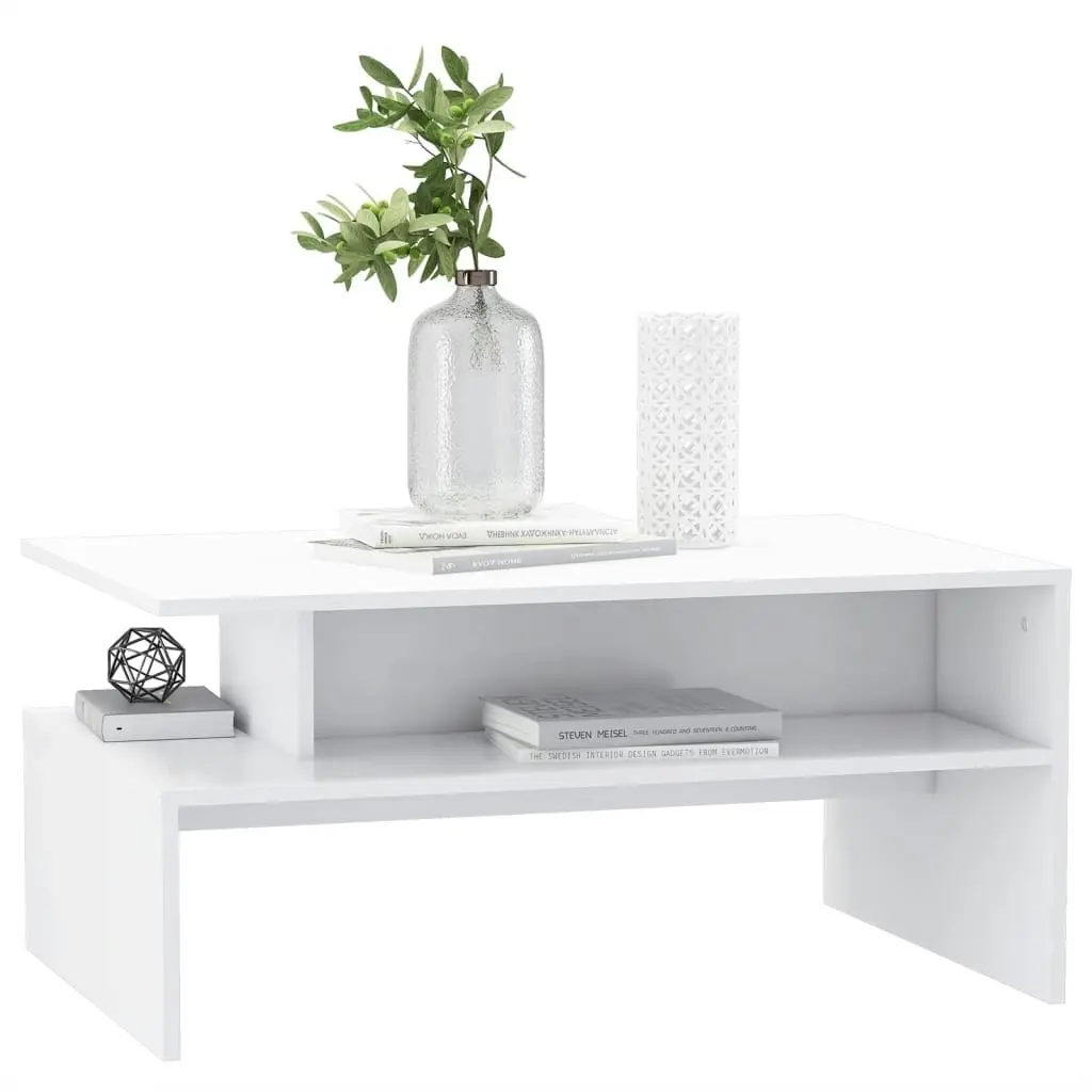 Coffee Table White 90x60x42.5 cm Engineered Wood 803254