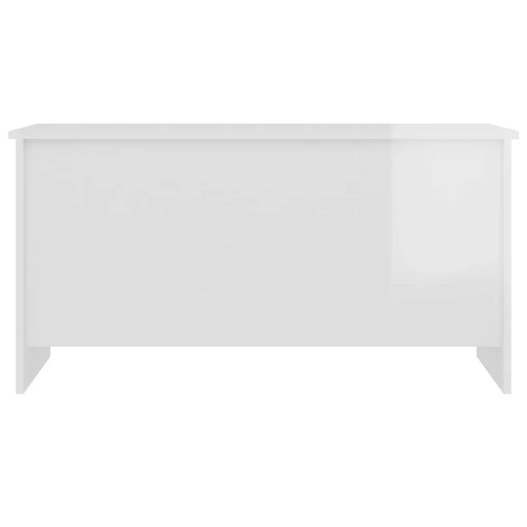 Coffee Table High Gloss White 102x55.5x52.5 cm Engineered Wood 809671