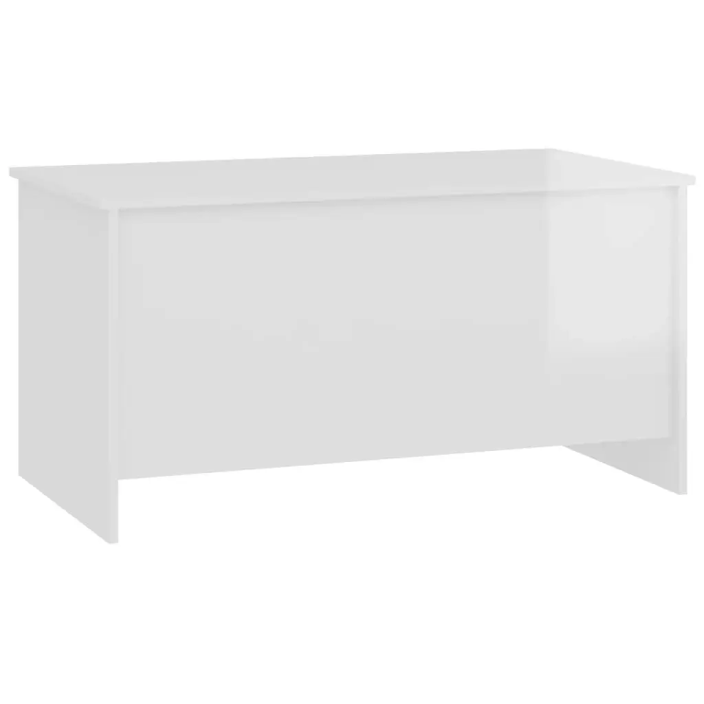 Coffee Table High Gloss White 102x55.5x52.5 cm Engineered Wood 809671