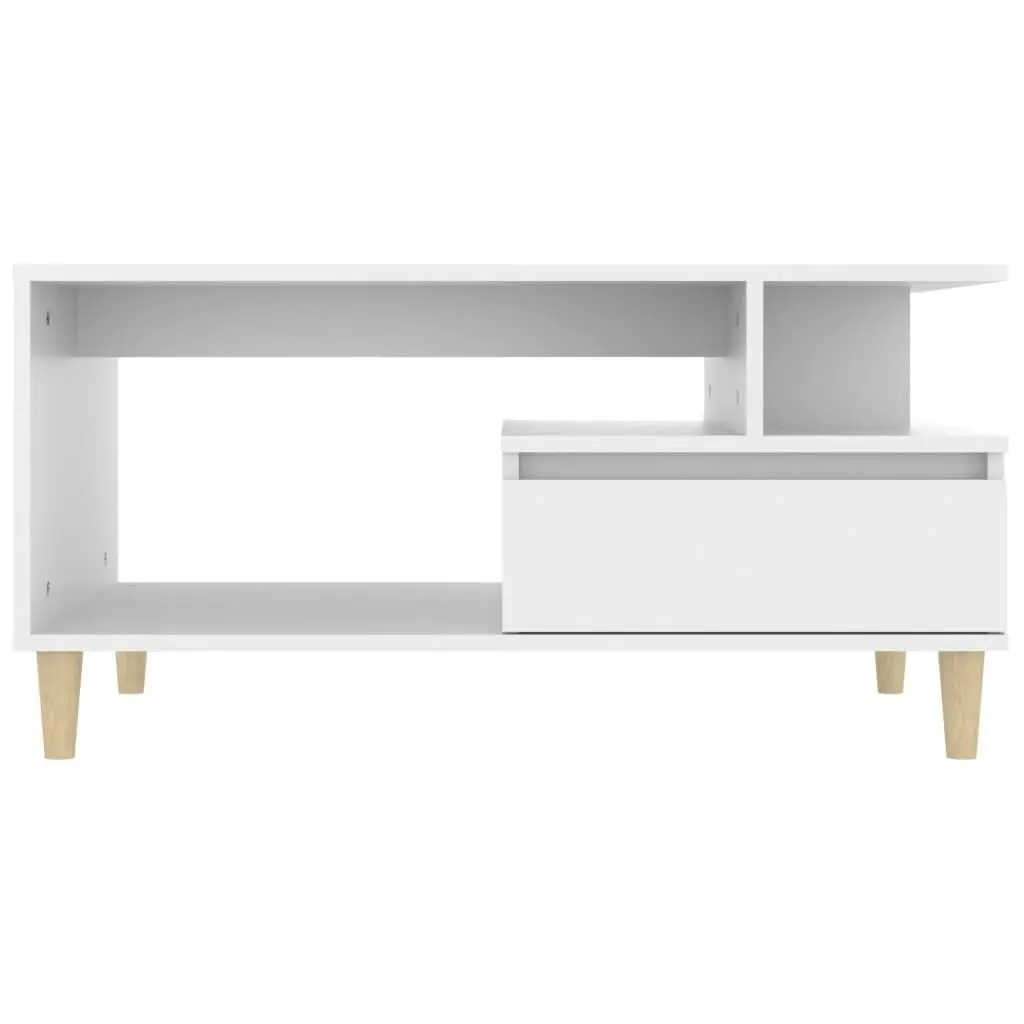 Coffee Table White 90x49x45 cm Engineered Wood 819612