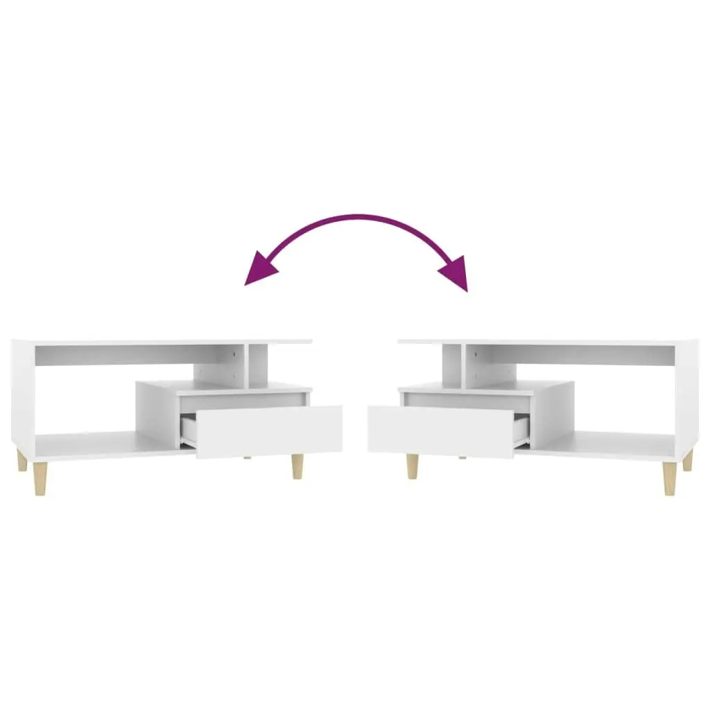 Coffee Table White 90x49x45 cm Engineered Wood 819612