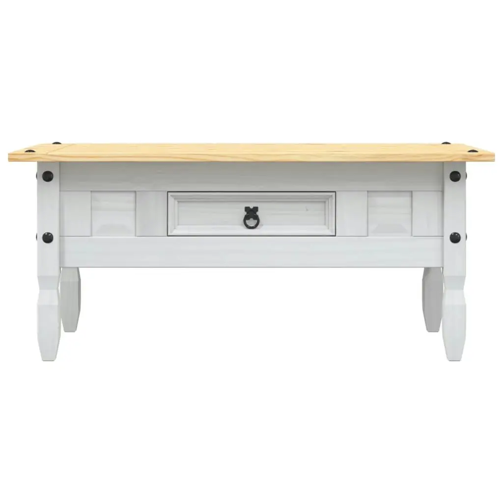 Coffee Table Mexican Pine Corona Range White 100x55x44 cm 282626