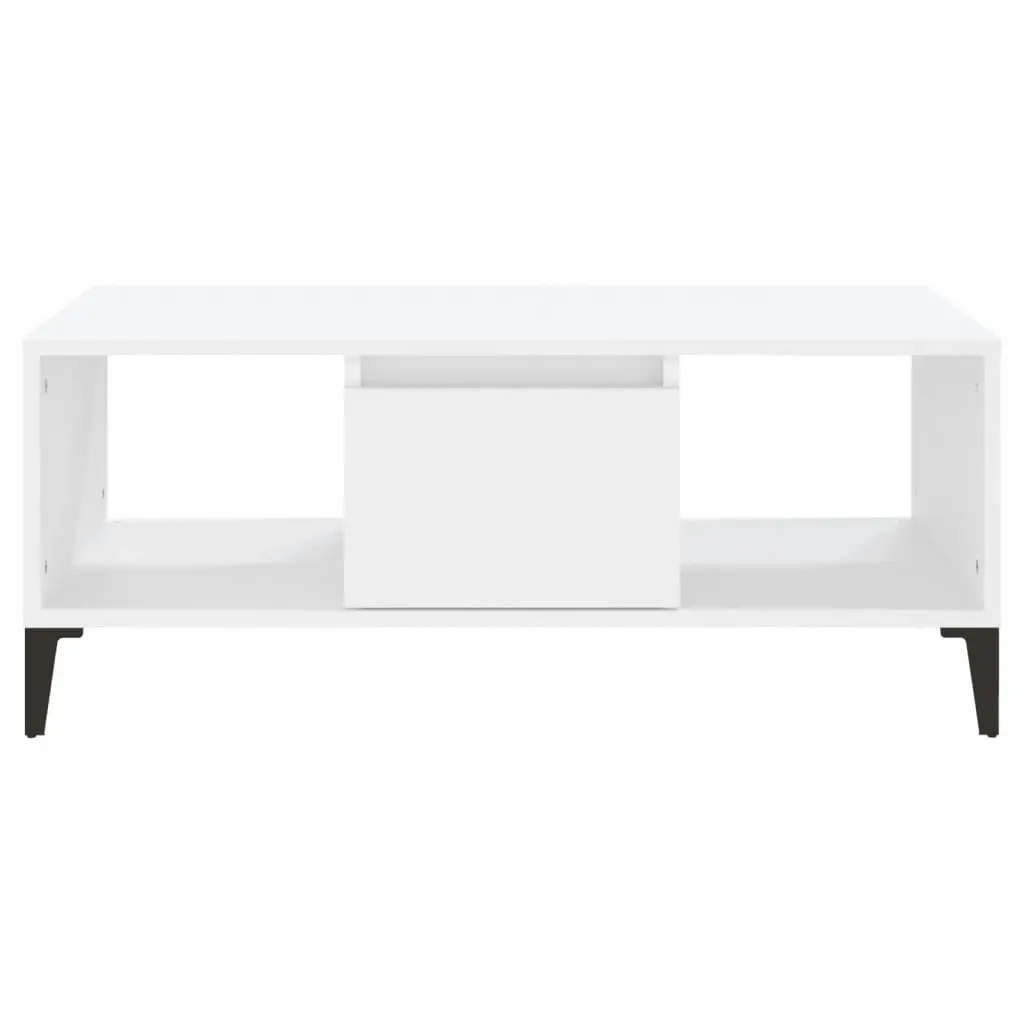 Coffee Table White 90x50x36.5 cm Engineered Wood 821068