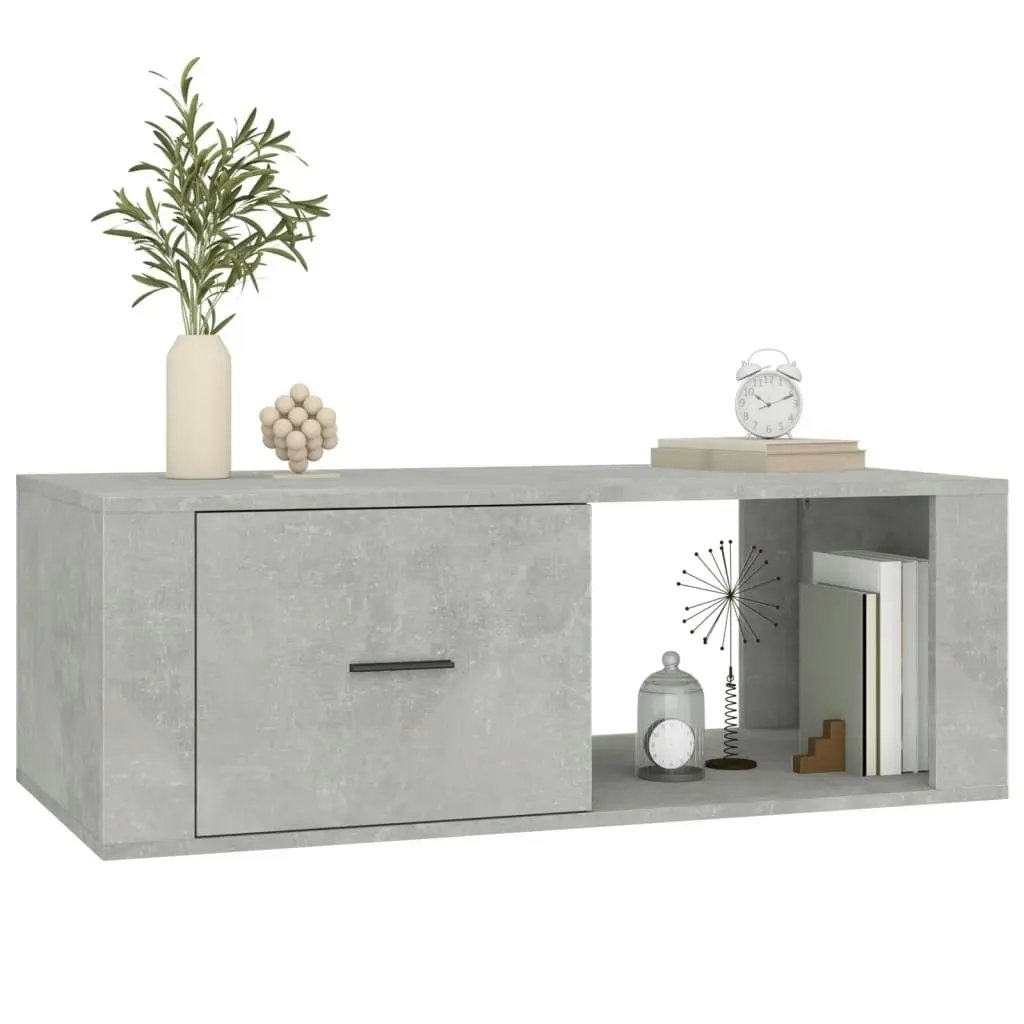 Coffee Table Concrete Grey 100x50.5x35 cm Engineered Wood 816540