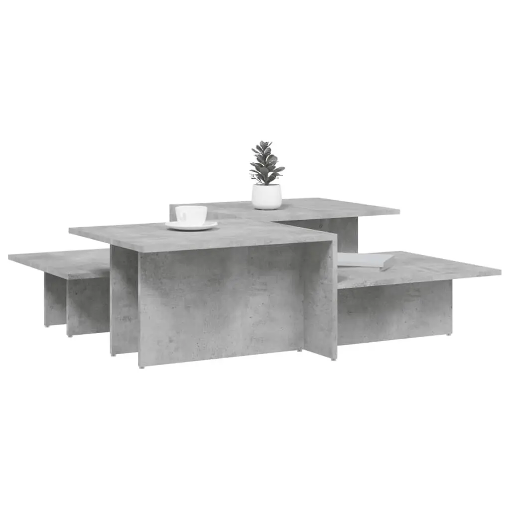 Coffee Tables 2 pcs Concrete Grey Engineered Wood 3216153