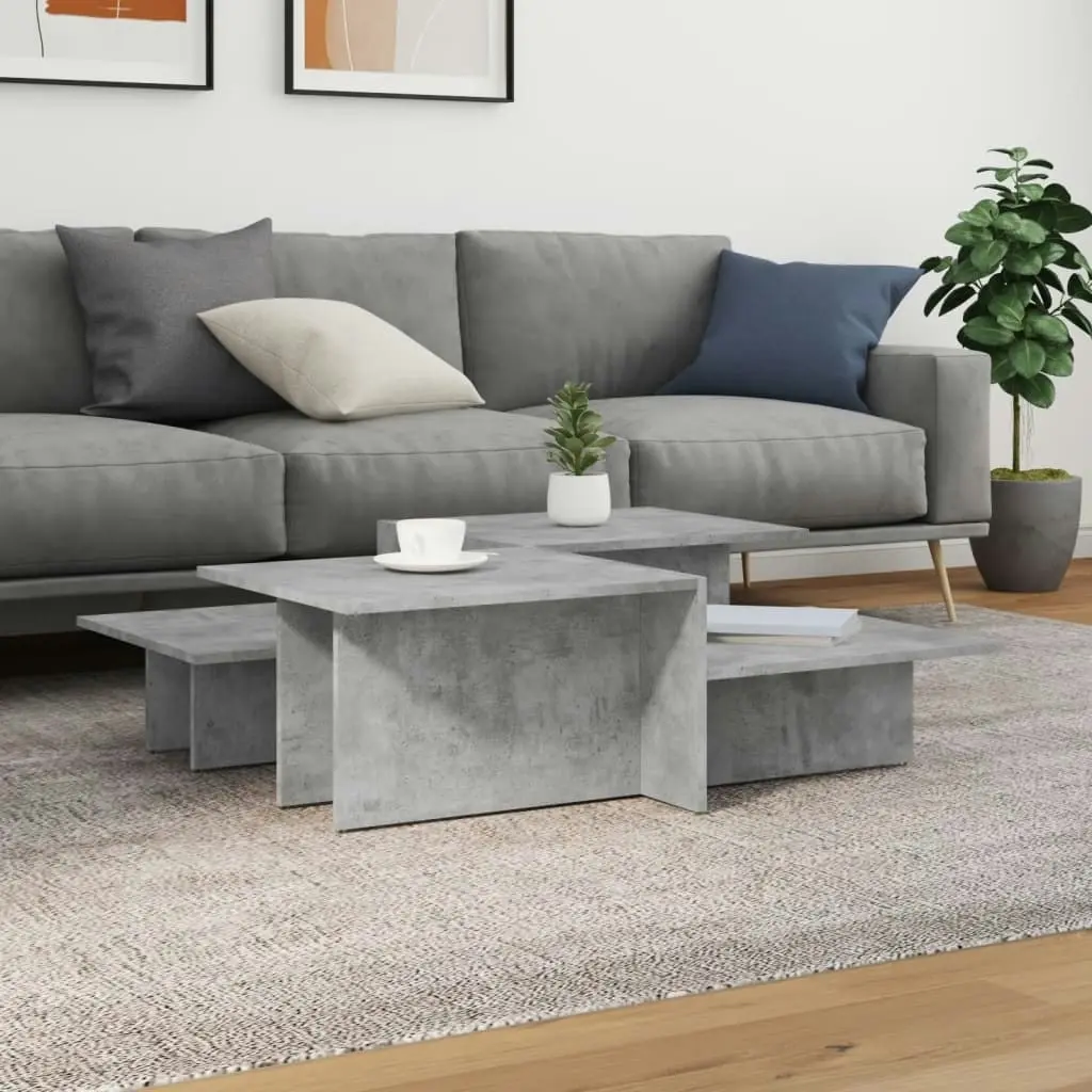 Coffee Tables 2 pcs Concrete Grey Engineered Wood 3216153