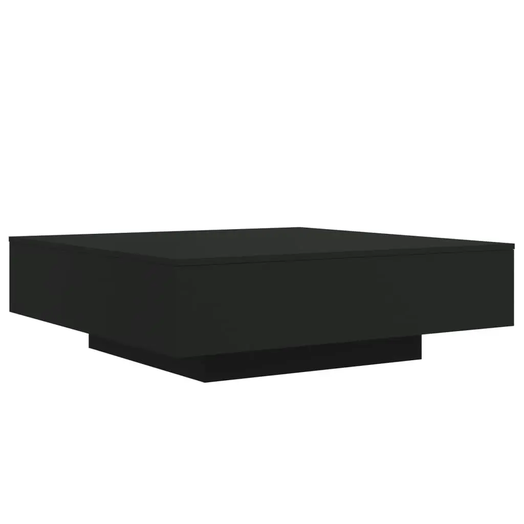 Coffee Table with LED Lights Black 100x100x31 cm 836603