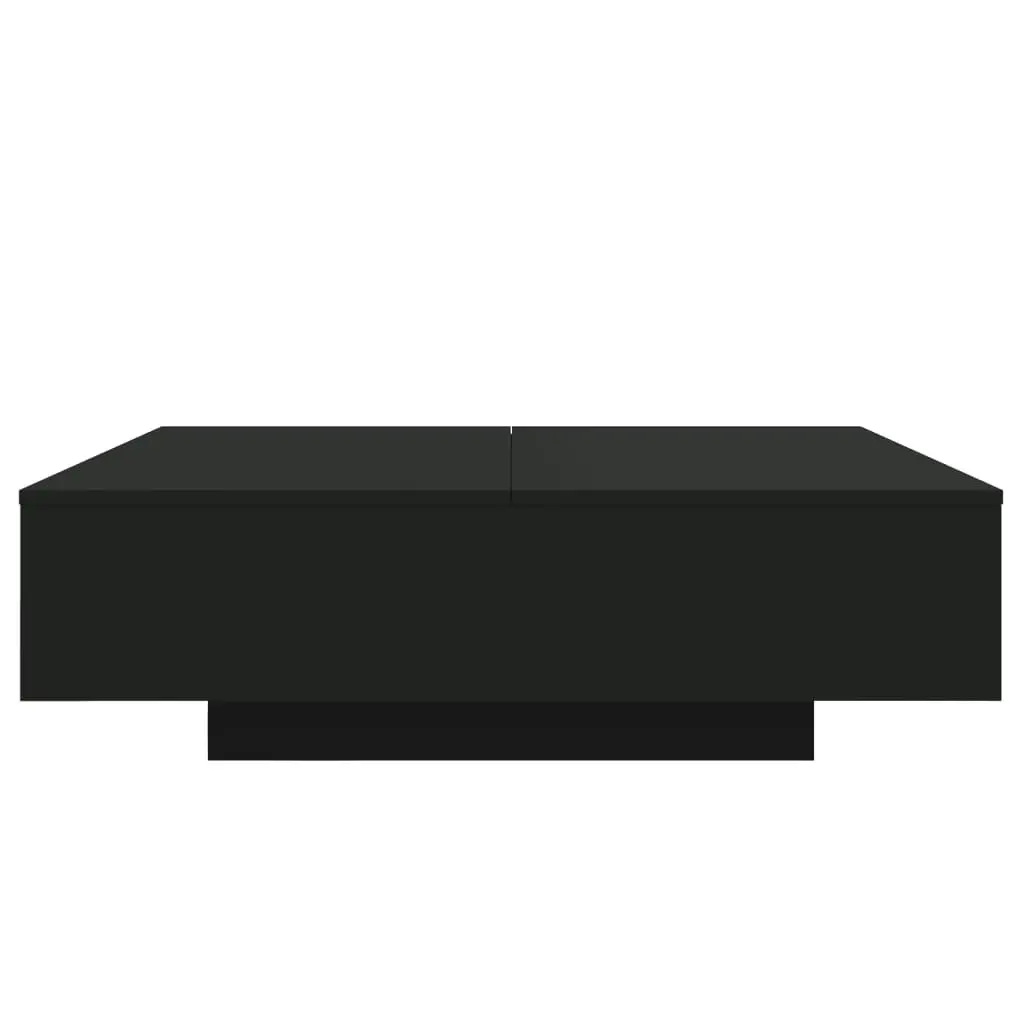 Coffee Table with LED Lights Black 100x100x31 cm 836603