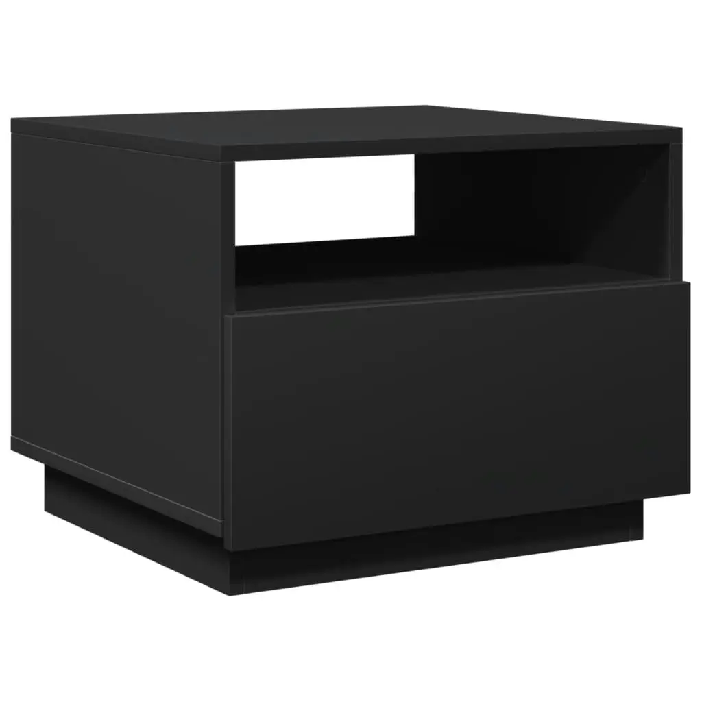 Coffee Table with LED Lights Black 50x49x40 cm 839827