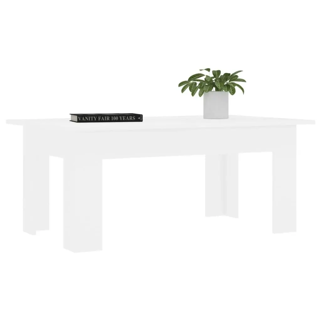 Coffee Table White 100x60x42 cm Engineered Wood 801179