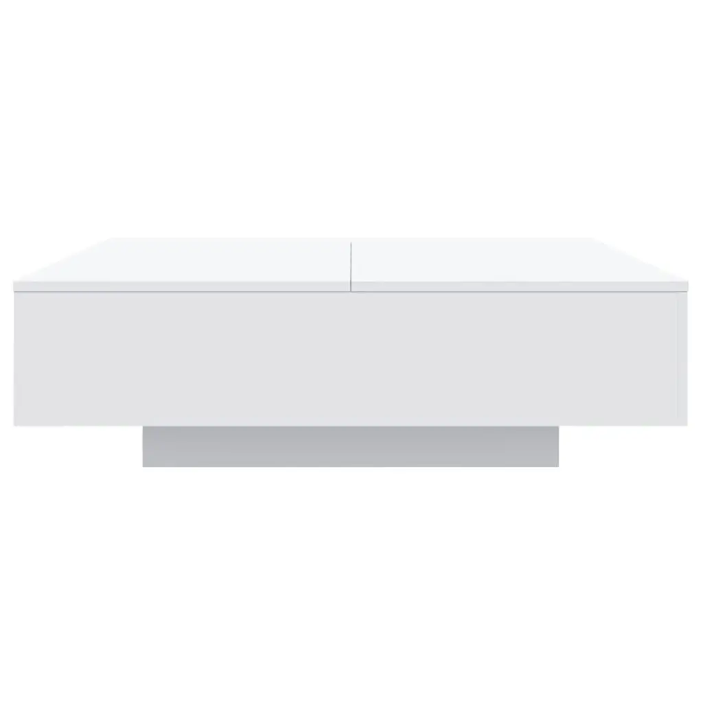 Coffee Table with LED Lights White 100x100x31 cm 836602