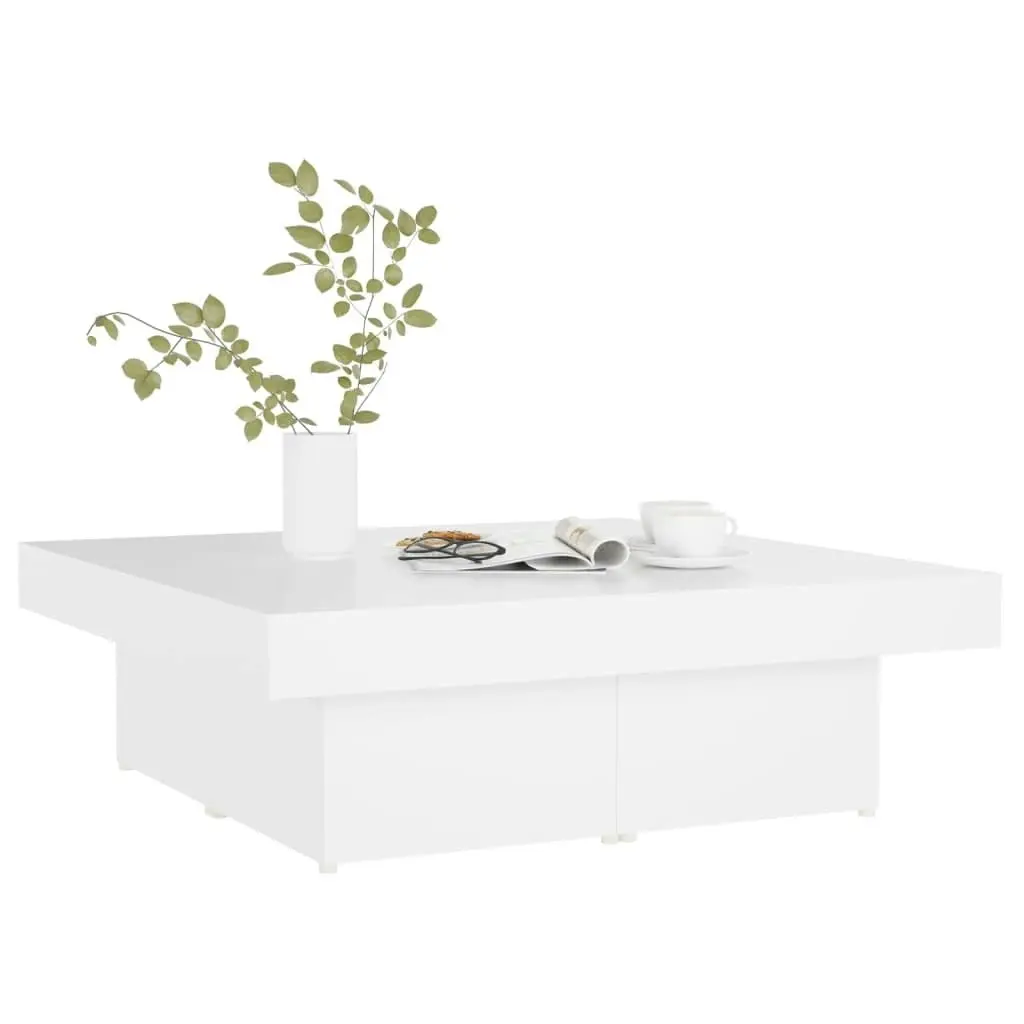 Coffee Table White 90x90x28 cm Engineered Wood 806912