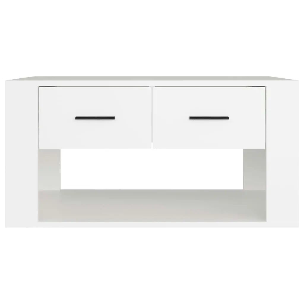 Coffee Table White 80x50x40 cm Engineered Wood 816528