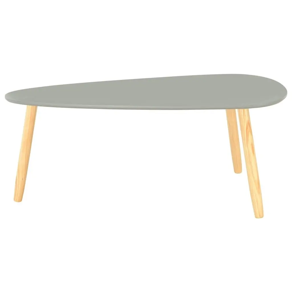 Coffee Tables 2 pcs Grey Solid Pinewood 285216