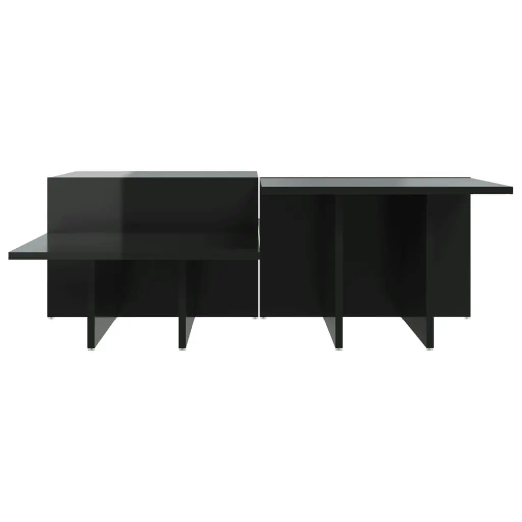 Coffee Tables 2 pcs High Gloss Black Engineered Wood 3216156