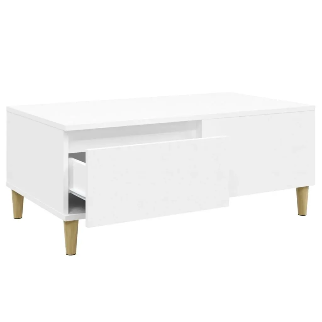 Coffee Table White 90x50x36.5 cm Engineered Wood 821108