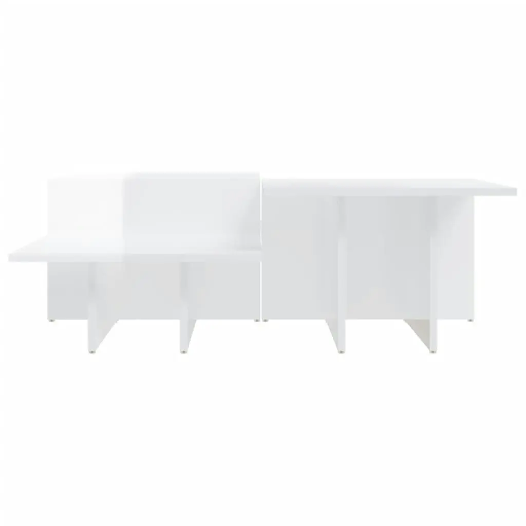 Coffee Tables 2 pcs High Gloss White Engineered Wood 3216155