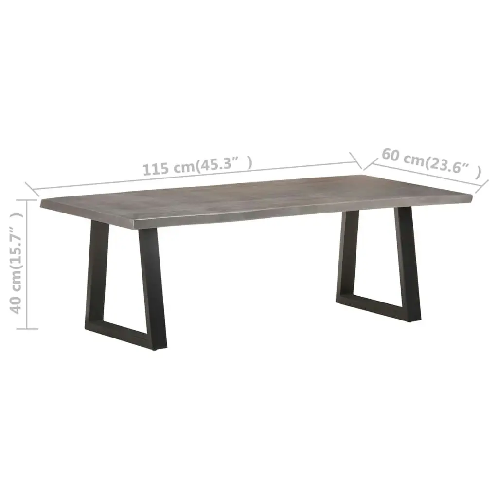 Coffee Table with Live Edges 115x60x40 cm Solid Acacia Wood 321048