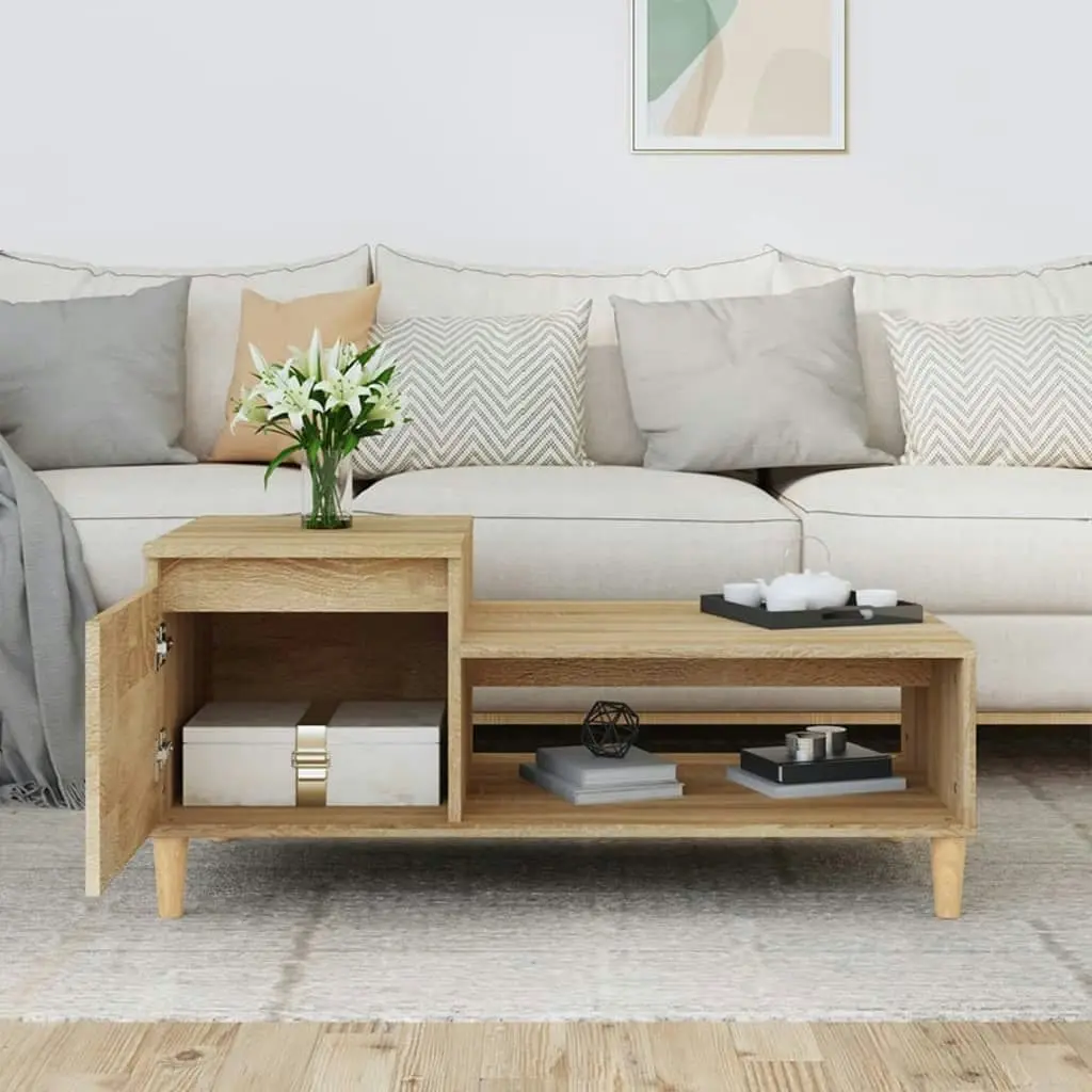 Coffee Table Sonoma Oak 100x50x45 cm Engineered Wood 821127