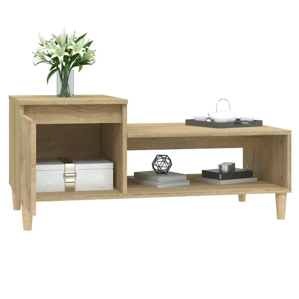 Coffee Table Sonoma Oak 100x50x45 cm Engineered Wood 821127