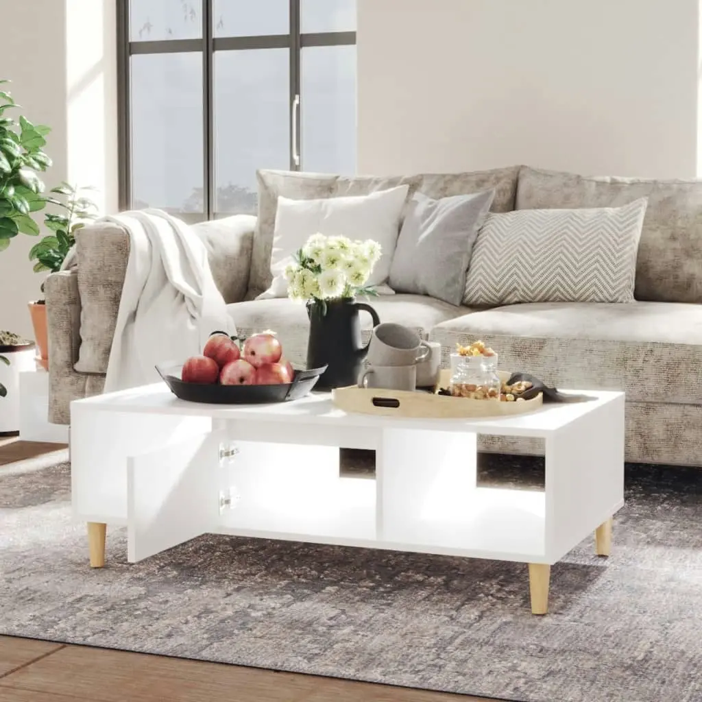 Coffee Table White 103.5x60x35cm Engineered Wood 806013