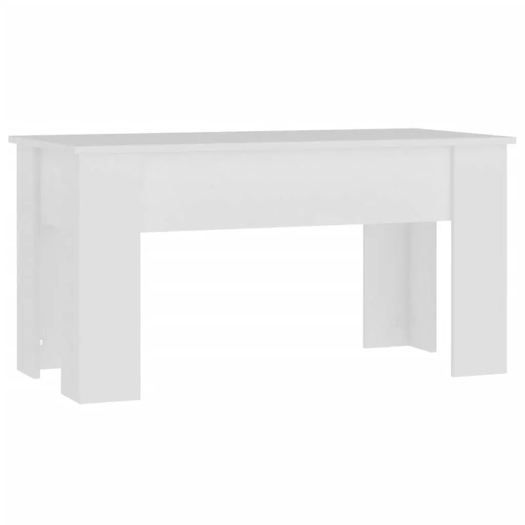 Coffee Table White 101x49x52 cm Engineered Wood 809683