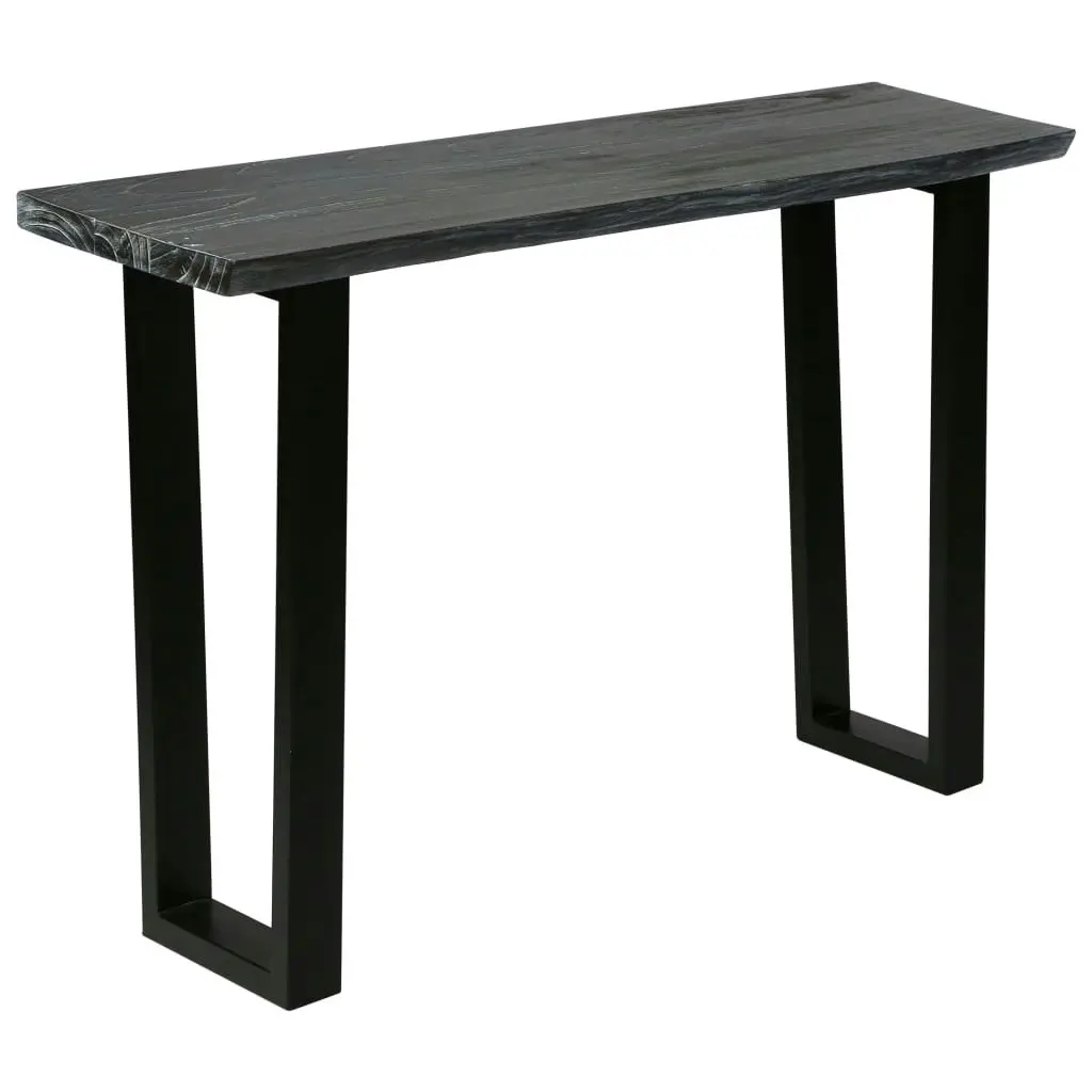 Console Table Solid Mindi Wood 110x35x75 cm Grey 245506