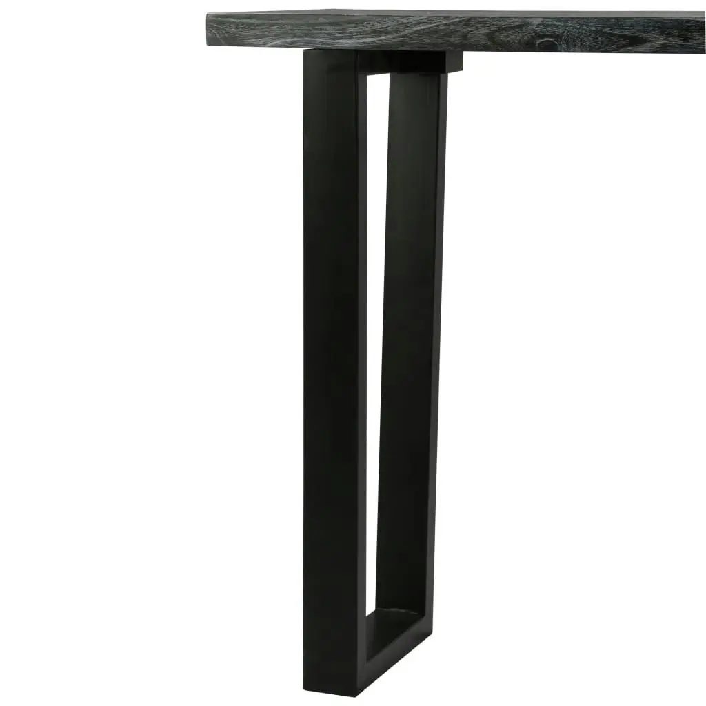 Console Table Solid Mindi Wood 110x35x75 cm Grey 245506