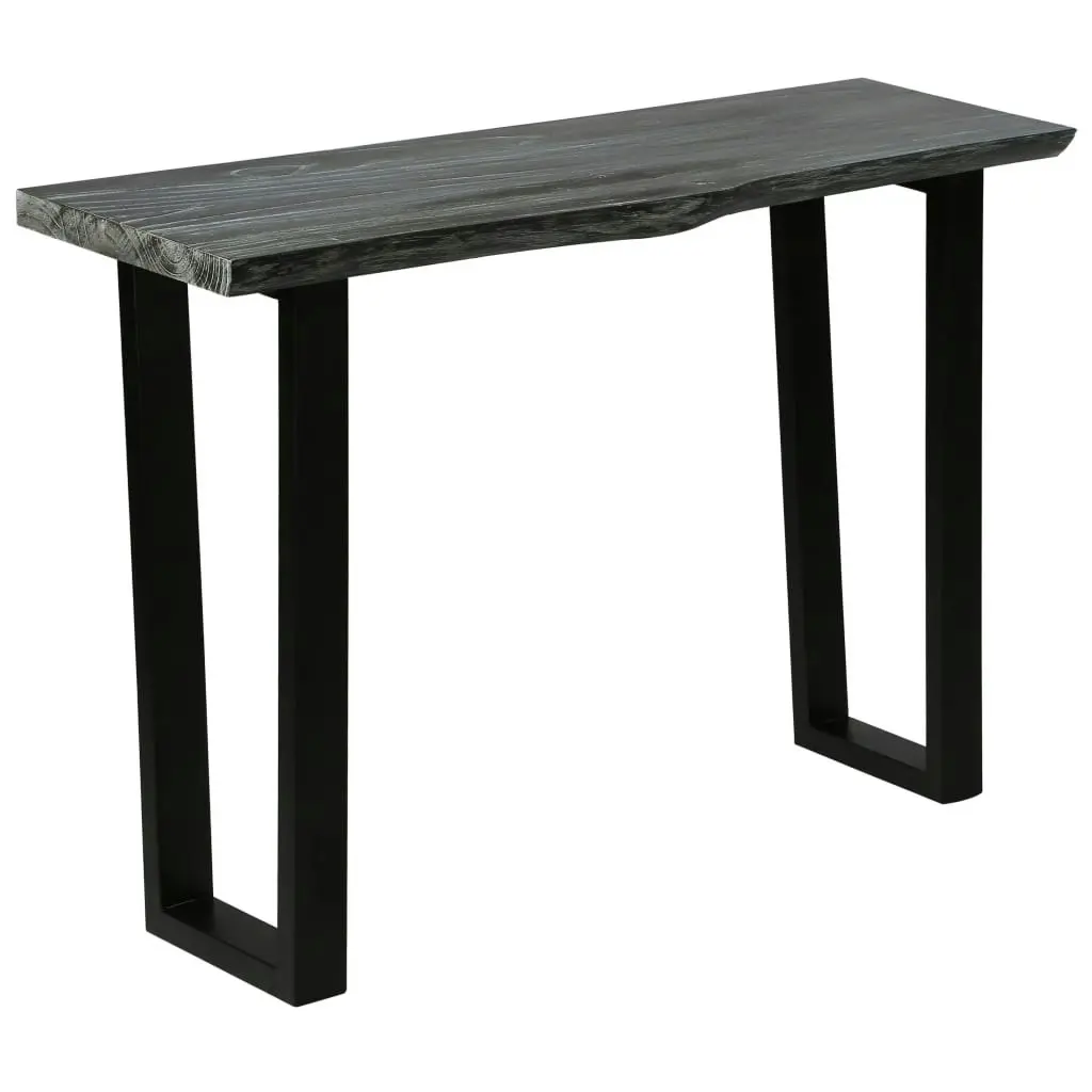 Console Table Solid Mindi Wood 110x35x75 cm Grey 245506