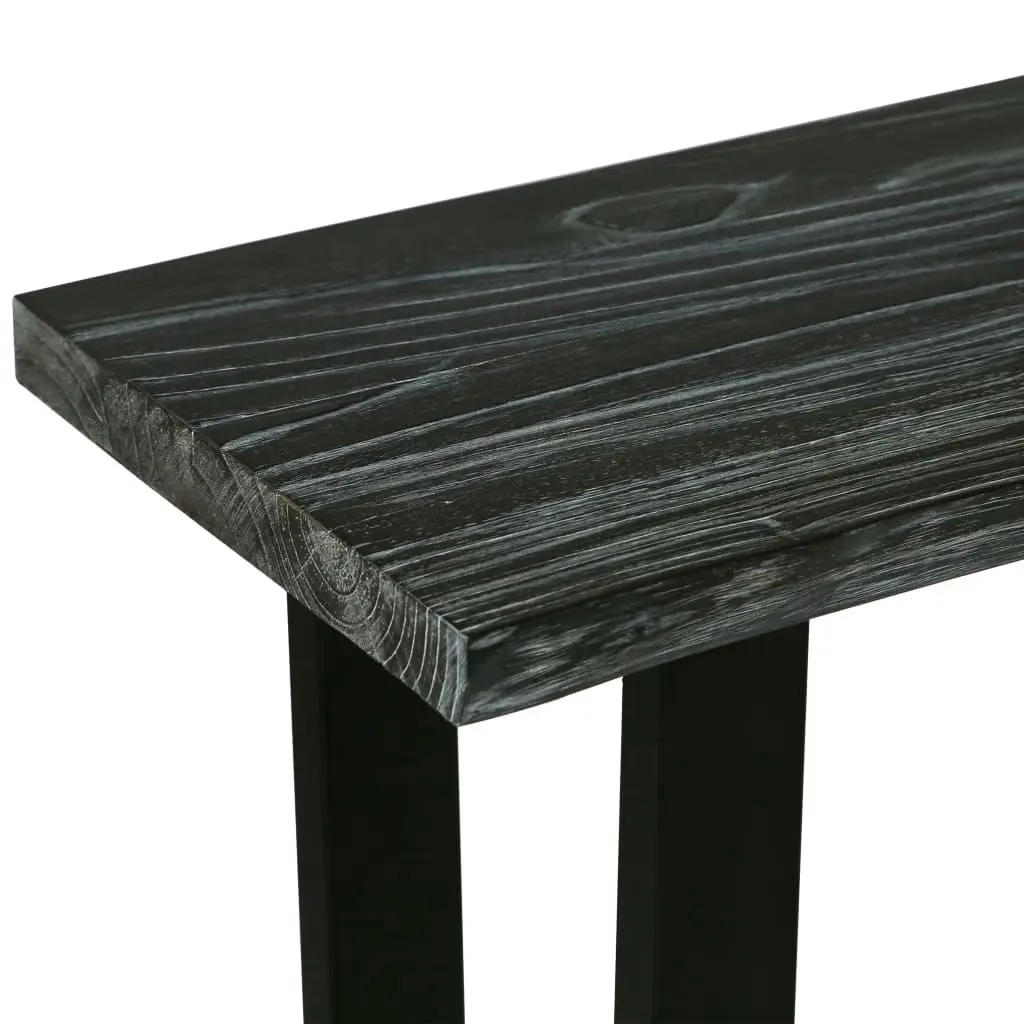 Console Table Solid Mindi Wood 110x35x75 cm Grey 245506